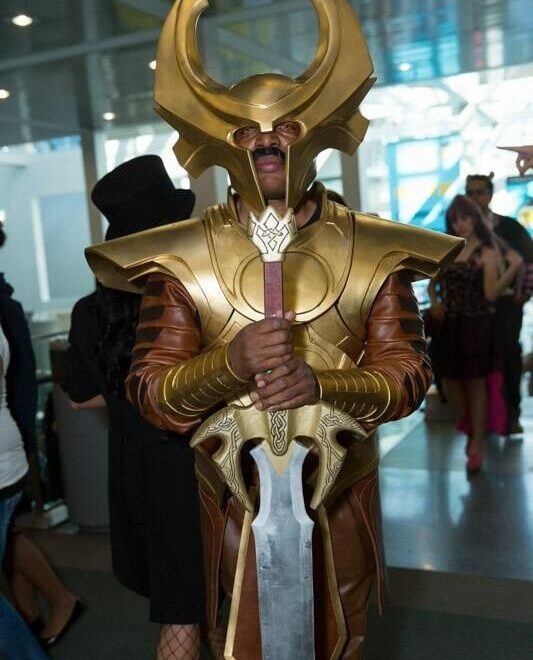 Heimdall watches over the entrance to Comikaze. cosplay” Pantheon Films