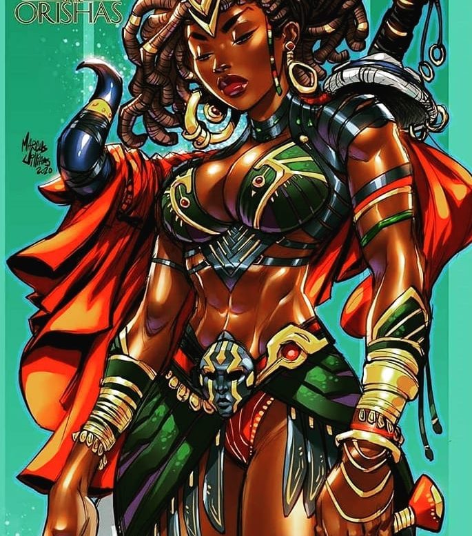 Outstanding Cover Design for Nubia Wonder Woman of the Orishas Credit @marcusthevisual ToonTreats Pantheon ImASuperher.jpg