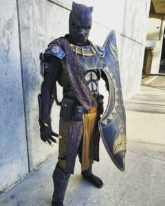 Sick Black Panther cosplay by one of the baddest around @shawshank.props bla